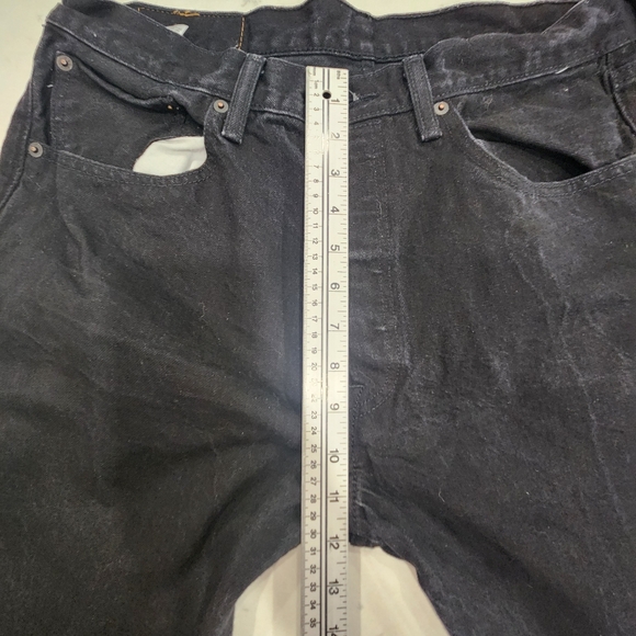 Levis 501 XX CT Jeans Mens 34x30 Button Fly Retro Black Denim Custom Tapered VTG - Picture 9 of 12